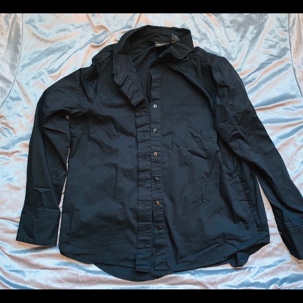 5/$20 Button down Black Shirt with collard